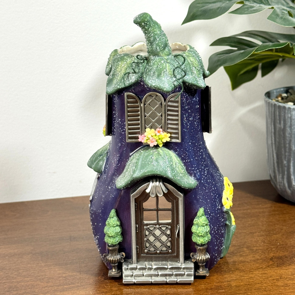 Partylite Eggplant Villa Cottage Tealight Votive Candle Holder Fall Harvest - Picture 1 of 6
